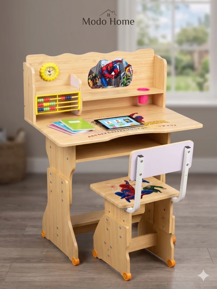 Spider-Man Wooden Kids Study Desk & Chair Set
