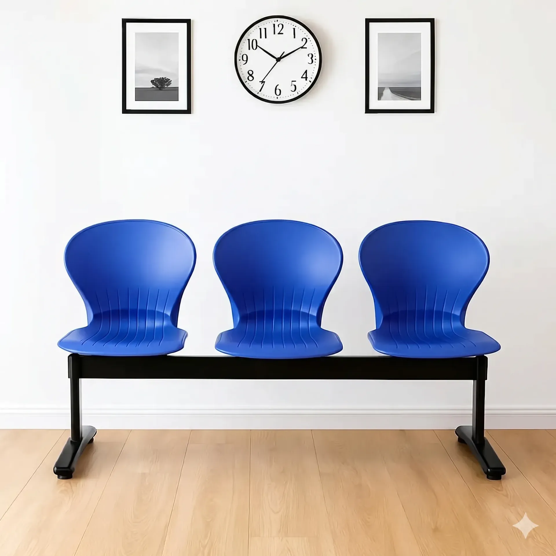 Modern 3-Seater Public Waiting Room Bench