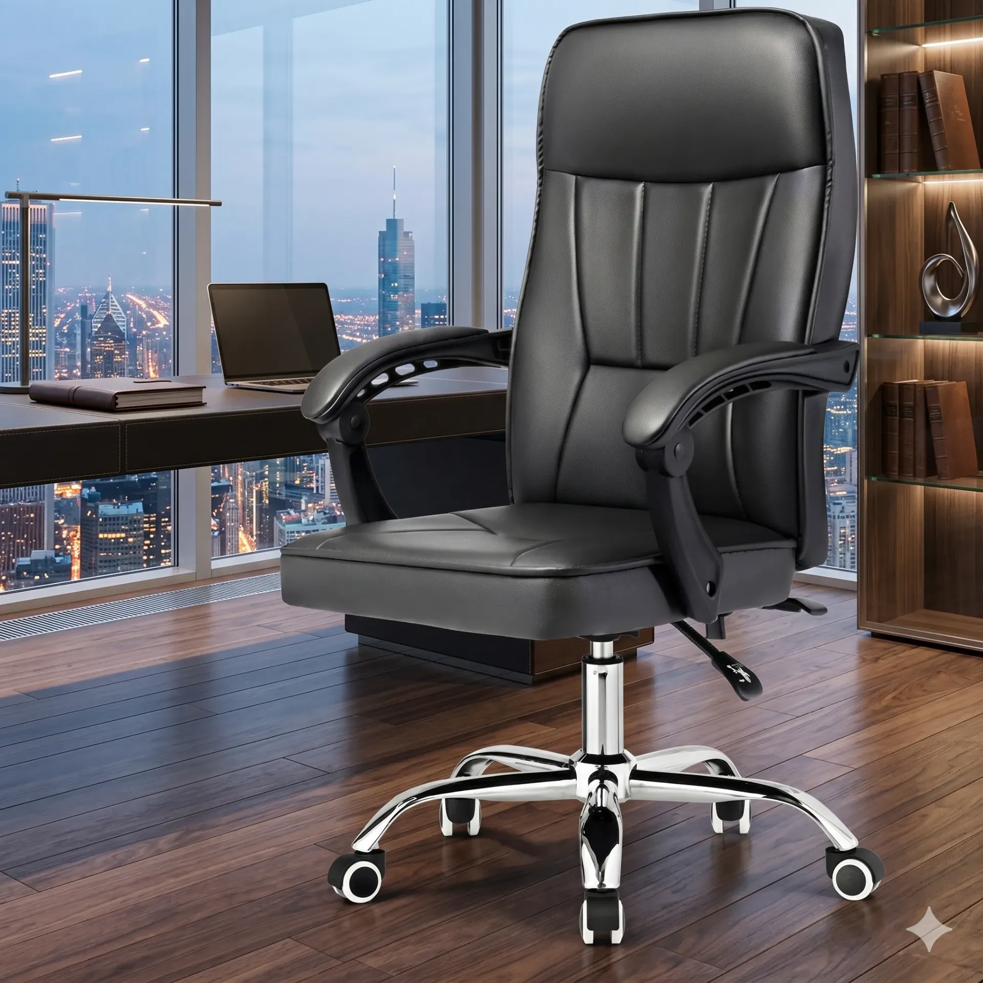 Modern High-Back PU Leather Executive Office Chair